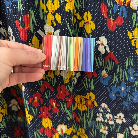 Tory Burch Navy Floral Dress - Picture 3 of 6